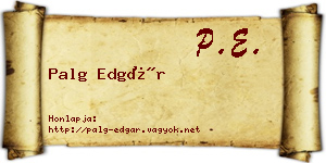 Palg Edgár névjegykártya